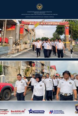 Jaga Kebugaran dan Integritas, Kalapas Pimpin Jalan Sehat Petugas di Kawasan Rajabasa