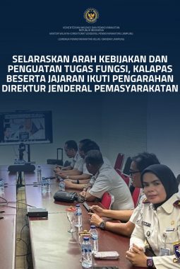 Selaraskan Arah Kebijakan dan Penguatan Tugas Fungsi, Kepala Lembaga Pemasyarakatan Kelas 1 Bandar Lampung Beserta Jajaran Ikuti Pengarahan Direktur Jenderal Pemasyarakatan