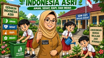 Bangun Generasi Peduli Lingkungan, SDN 021 Bagan Barat Sukseskan Gerakan Indonesia ASRI