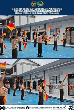 LPKA TENGGARONG PERKUAT PEMBINAAN ANAK BINAAN MELALUI LATIHAN KEPRAMUKAAN SEMAPHORE