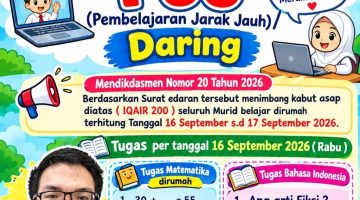 Ade Saputra S.Pd.,Gr SDN 21 Bathin Solapan Kelas 3A Terapkan PJJ Daring