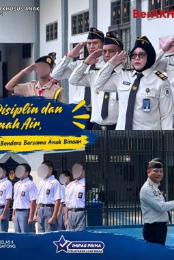 Tanamkan Disiplin dan Cinta Tanah Air, LPKA Tenggarong Gelar Upacara Bendera Bersama Anak Binaan